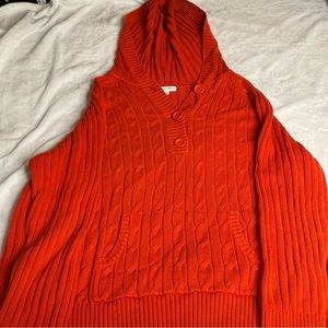 Fashion Bug Vintage orange hooded sweater 100% cotton size 3x